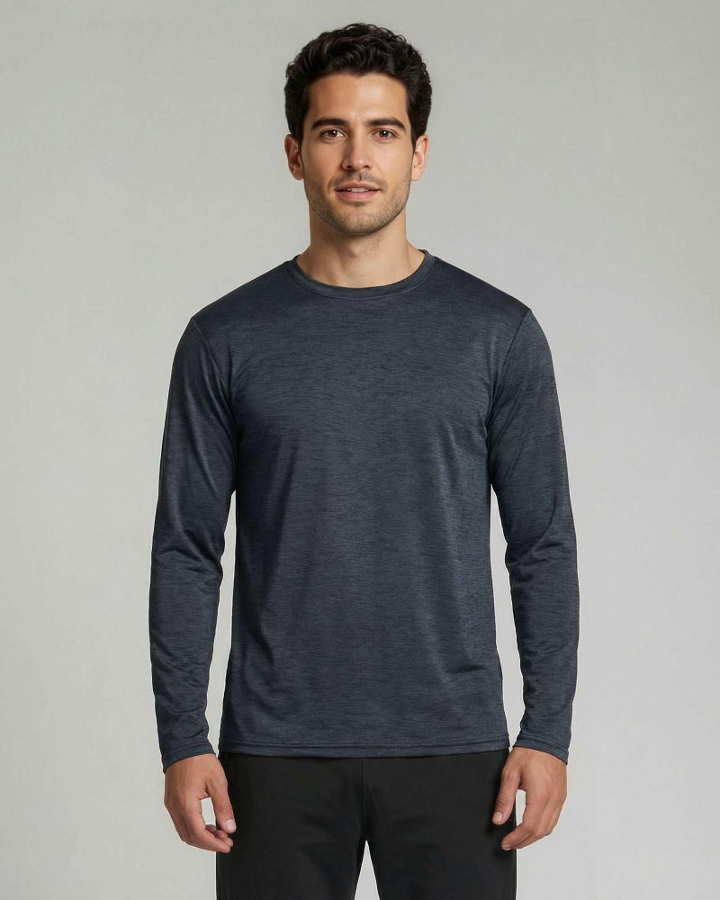 REALESSENTIALS Real Essentials 4 Pack: Mens Long Sleeve Dry Fit T Shirts Hiking Fishing Workout Gym Work Sun UPF 50 Wicking Running Tee, Set 2, XX-Large - Image 2
